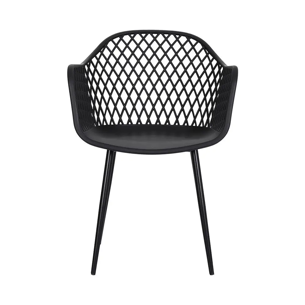 Gardeon 4PC Outdoor Dining Chairs PP Lounge Chair Patio Furniture Garden Black - Furniture > Outdoor > Outdoor Chairs