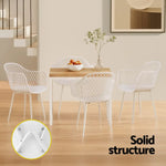 Gardeon 4PC Outdoor Dining Chairs PP Lounge Chair Patio Furniture Garden White - Furniture > Outdoor > Outdoor Chairs