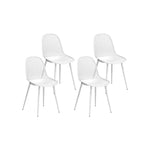 Gardeon 4PC Outdoor Dining Chairs PP Lounge Chair Patio Garden Furniture White - Furniture > Outdoor > Outdoor Chairs