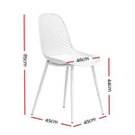 Gardeon 4PC Outdoor Dining Chairs PP Lounge Chair Patio Garden Furniture White - Furniture > Outdoor > Outdoor Chairs