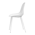 Gardeon 4PC Outdoor Dining Chairs PP Lounge Chair Patio Garden Furniture White - Furniture > Outdoor > Outdoor Chairs
