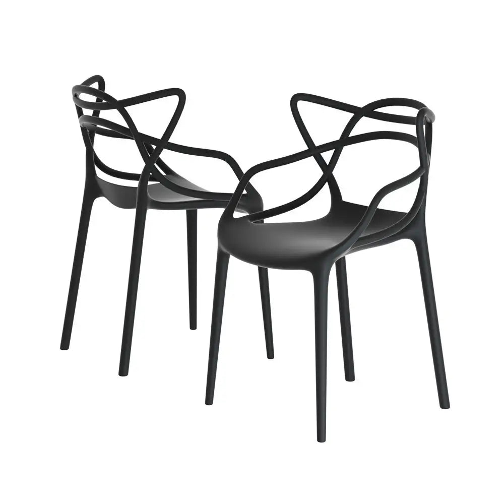 Gardeon 4PC Outdoor Dining Chairs PP Portable Stackable Chair Patio Furniture - Furniture > Outdoor