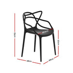 Gardeon 4PC Outdoor Dining Chairs PP Portable Stackable Chair Patio Furniture - Furniture > Outdoor