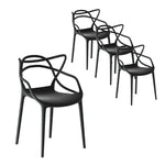 Gardeon 4PC Outdoor Dining Chairs PP Portable Stackable Chair Patio Furniture - Furniture > Outdoor