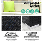 Gardeon 5-Piece Outdoor Sofa Set Wicker Couch Lounge Setting 4 Seater - Furniture > Outdoor