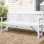 Gardeon 5FT Outdoor Garden Bench Wooden 3 Seat Chair Patio Furniture White - Furniture > Outdoor