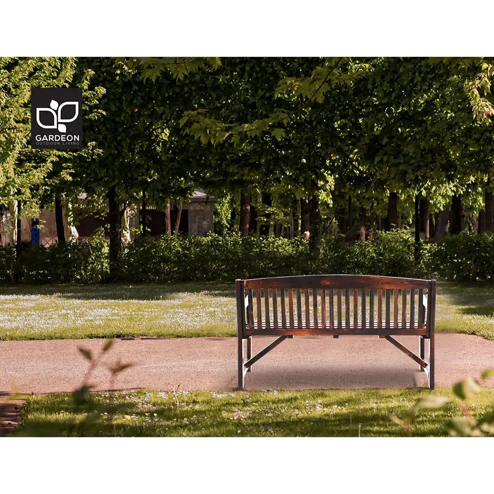 Gardeon 5FT Outdoor Garden Bench Wooden 3 Seat Chair Patio Furniture Charcoal - Furniture > Outdoor