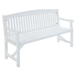Gardeon 5FT Outdoor Garden Bench Wooden 3 Seat Chair Patio Furniture White - Furniture > Outdoor