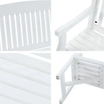 Gardeon 5FT Outdoor Garden Bench Wooden 3 Seat Chair Patio Furniture White - Furniture > Outdoor