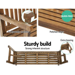 Gardeon 5FT Outdoor Garden Bench Wooden 3 Seat Chair Patio Furniture Natural - Furniture > Outdoor