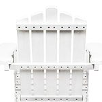 Gardeon 5PC Adirondack Outdoor Table and Chairs Wooden Sun Lounge Patio Furniture White - Furniture > Outdoor