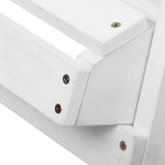 Gardeon 5PC Adirondack Outdoor Table and Chairs Wooden Sun Lounge Patio Furniture White - Furniture > Outdoor