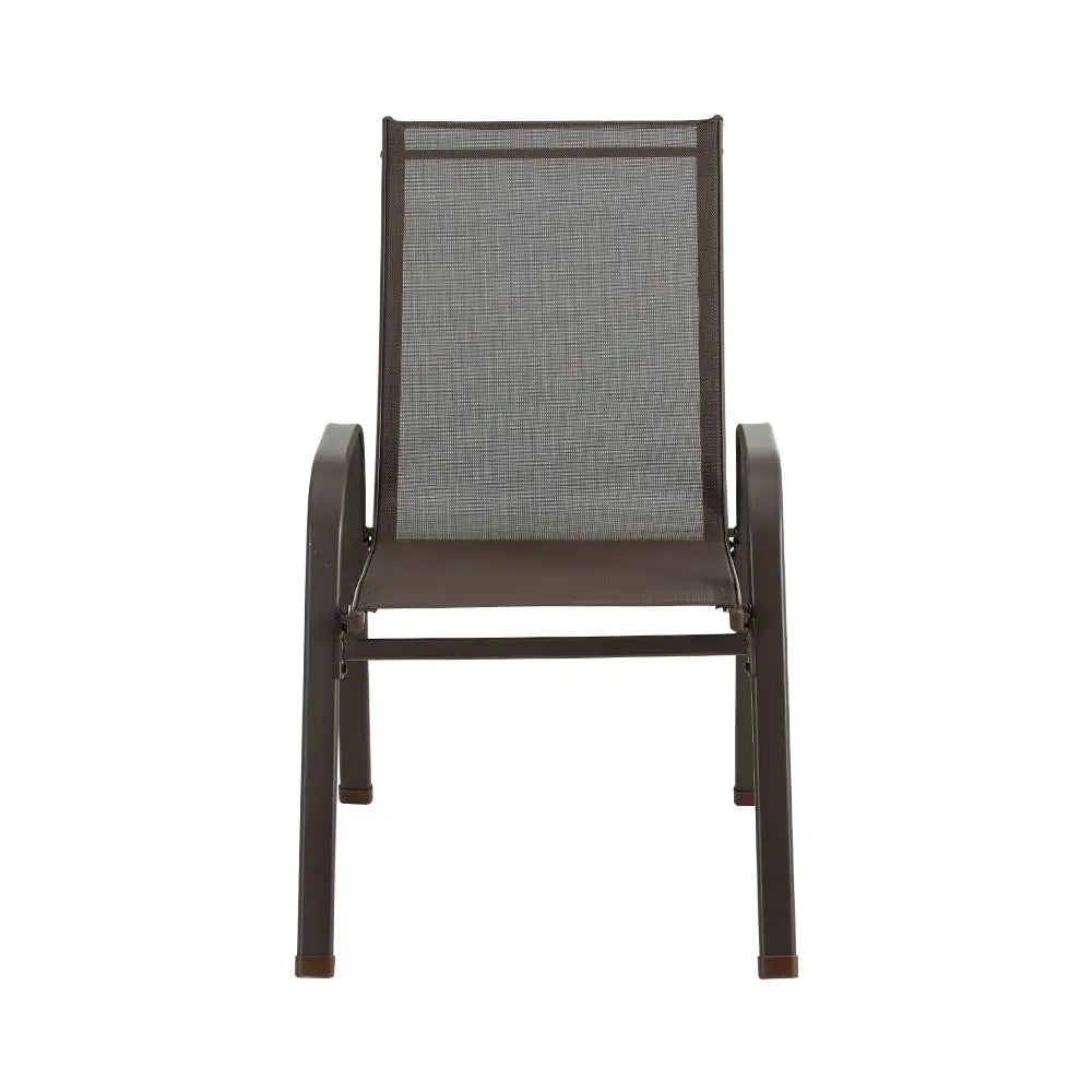 Gardeon 6PC Outdoor Dining Chairs Stackable Lounge Chair Patio Furniture Brown - Furniture > Outdoor