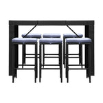 Gardeon 7-Piece Outdoor Bar Set Dining Table Stools Wicker Patio Setting - Furniture > Outdoor