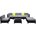 Gardeon 7-Piece Outdoor Sofa Set Wicker Couch Lounge Setting Seat Cover - Furniture > Outdoor