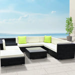Gardeon 9-Piece Outdoor Sofa Set Wicker Couch Lounge Setting 7 Seater - Furniture > Outdoor