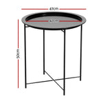 Gardeon Coffee Side Table Steel Outdoor Furniture Indoor Desk Patio Garden - Furniture > Outdoor