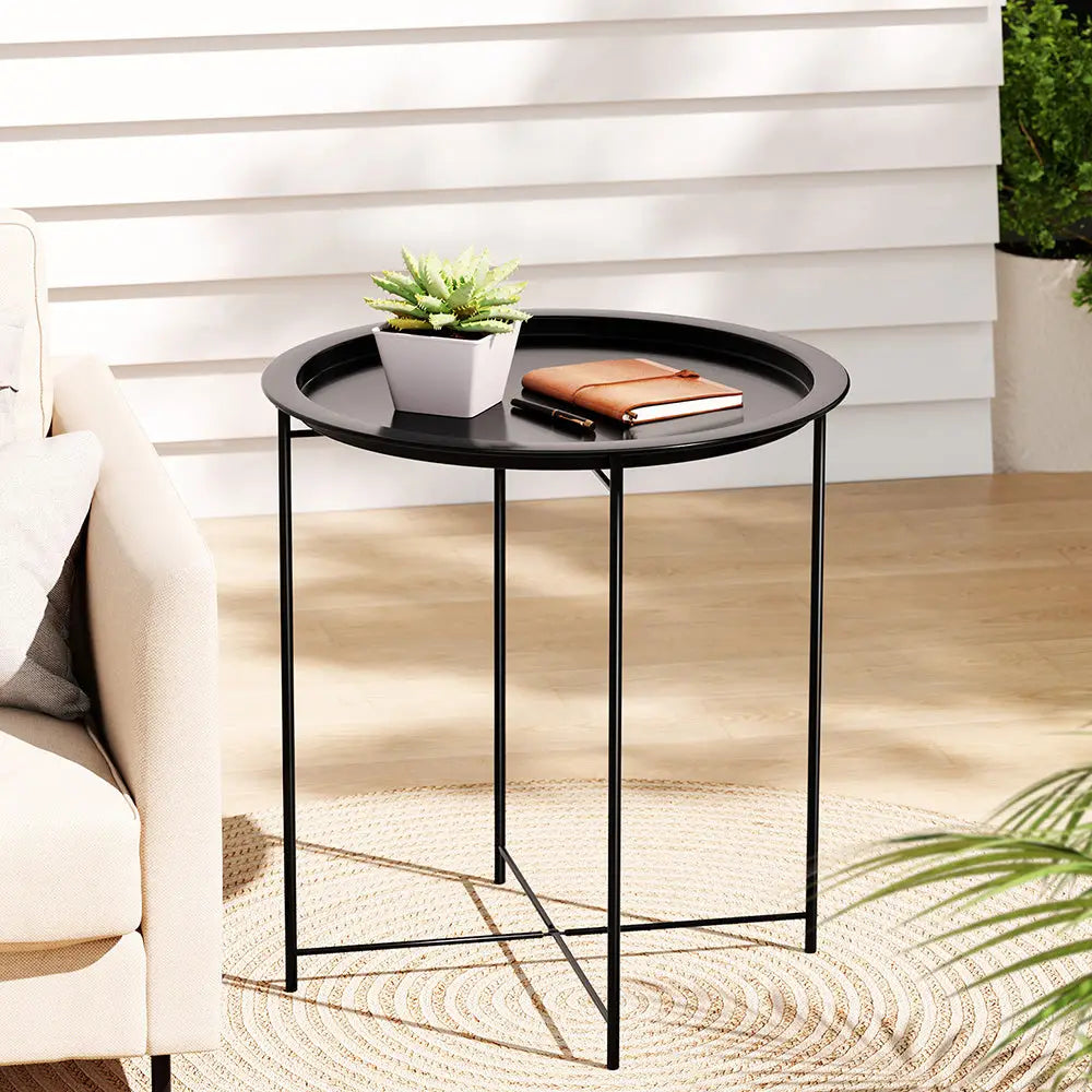 Gardeon Coffee Side Table Steel Outdoor Furniture Indoor Desk Patio Garden - Furniture > Outdoor