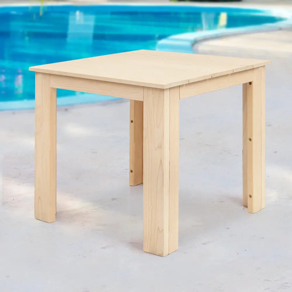Gardeon Coffee Side Table Wooden Desk Outdoor Furniture Camping Garden Natural - Furniture > Outdoor
