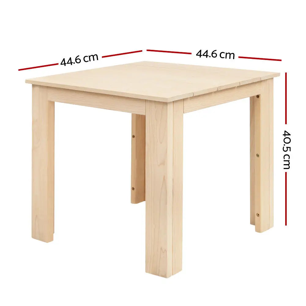 Gardeon Coffee Side Table Wooden Desk Outdoor Furniture Camping Garden Natural - Furniture > Outdoor