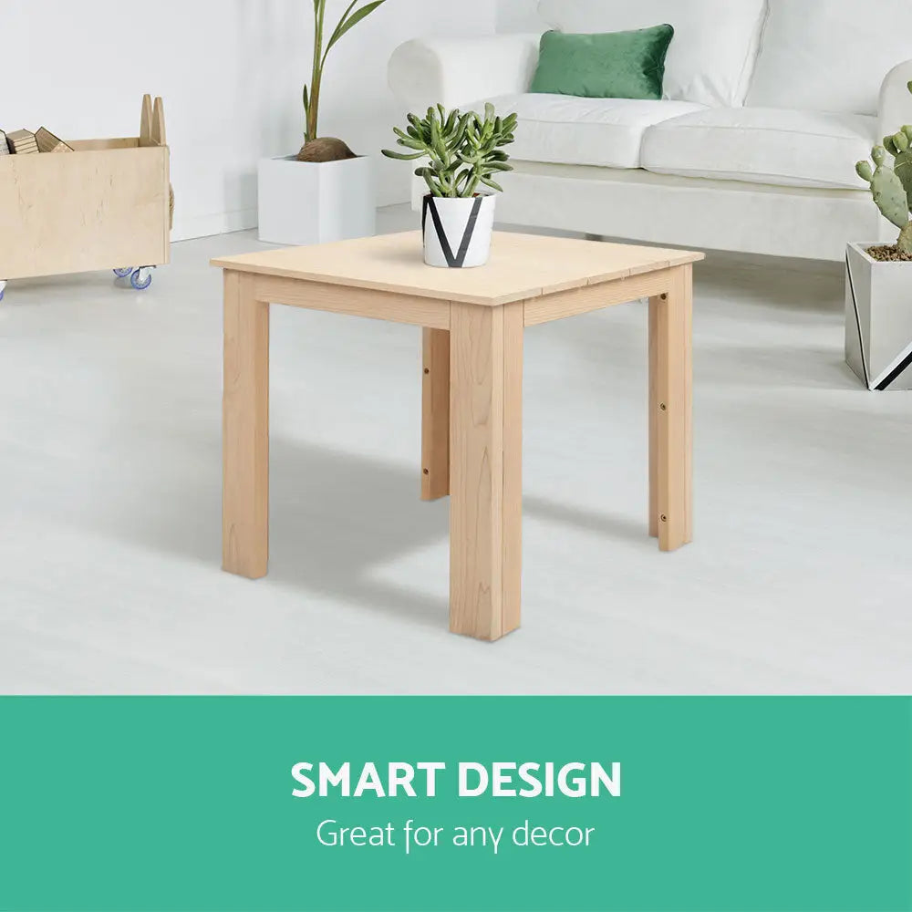 Gardeon Coffee Side Table Wooden Desk Outdoor Furniture Camping Garden Natural - Furniture > Outdoor