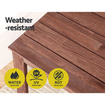 Gardeon Coffee Side Table Wooden Desk Outdoor Furniture Camping Garden Brown - Furniture > Outdoor