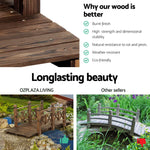 Gardeon Garden Decor Outdoor Ornament Wooden Bridge 150cm - Furniture > Outdoor