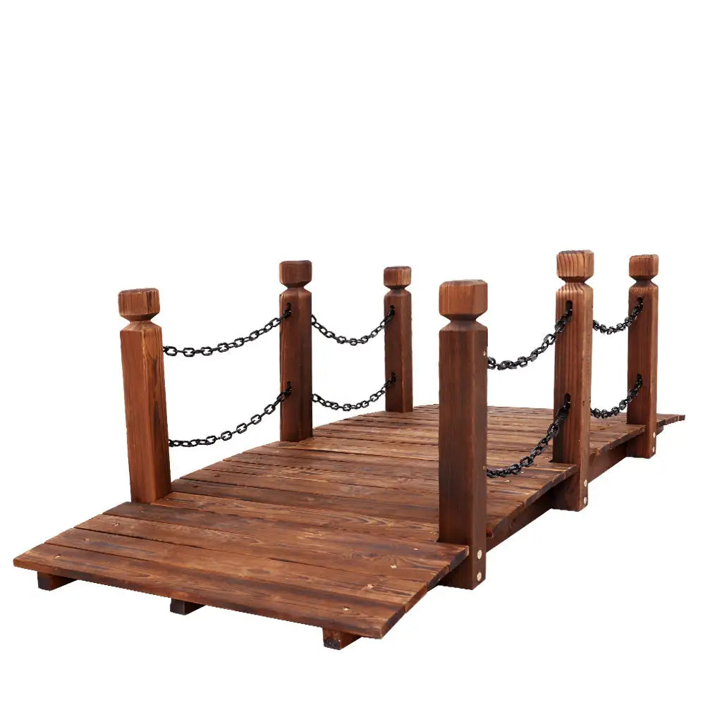 Gardeon Garden Decor Outdoor Ornament Wooden Bridge Chain 160cm - Home & Garden > Decor