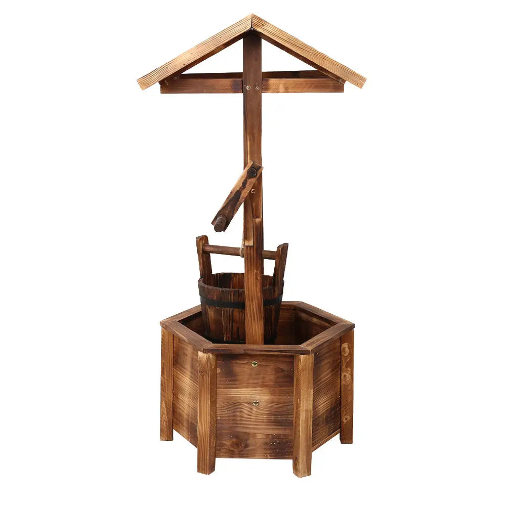 Gardeon Garden Decor Outdoor Ornament Wooden Wishing Well - Home & Garden > DIY