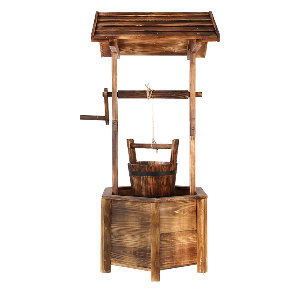 Gardeon Garden Decor Outdoor Ornament Wooden Wishing Well - Home & Garden > DIY