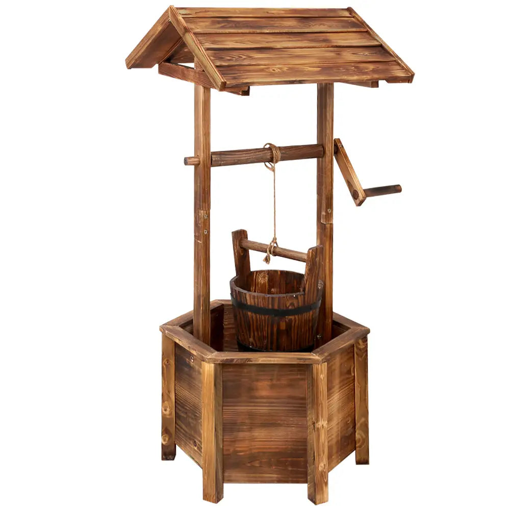Gardeon Garden Decor Outdoor Ornament Wooden Wishing Well - Home & Garden > DIY