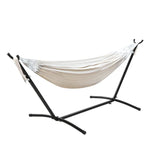 Gardeon Hammock Bed Camping Chair Outdoor Lounge Single Cotton with Stand - Home & Garden > Hammocks