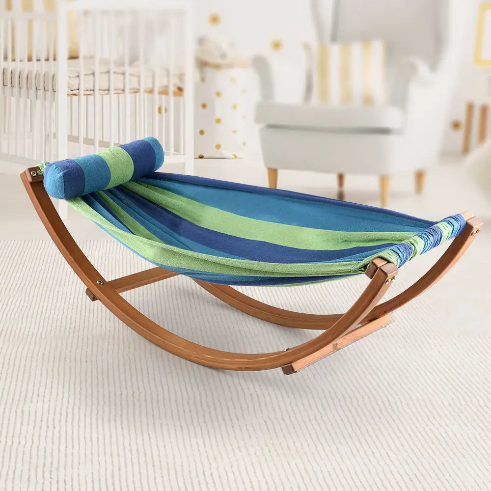 Gardeon Hammock Bed Outdoor Camping Kids Timber Hammock Rocking - Home & Garden > Hammocks