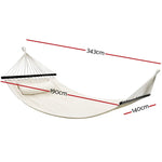 Gardeon Hammock Bed Outdoor Camping Portable Hanging Chair 2 Person Piillow - Home & Garden > Hammocks