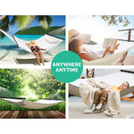 Gardeon Hammock Bed Outdoor Camping Portable Hanging Chair 2 Person Piillow - Home & Garden > Hammocks
