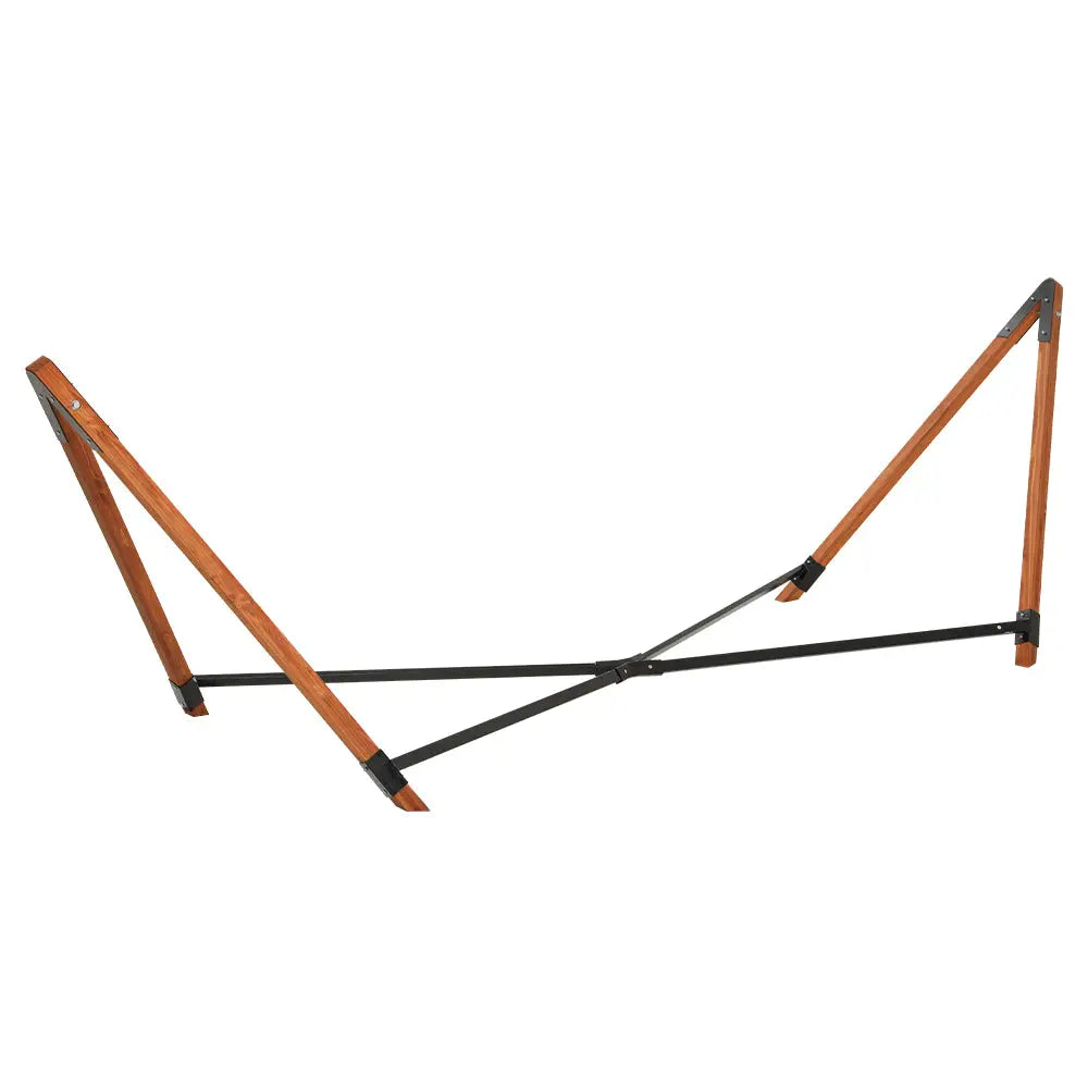 Gardeon Hammock Bed Outdoor Camping Timber Hammock with Stand Grey - Furniture > Outdoor