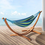 Gardeon Hammock Bed Outdoor Camping Timber Hammock Wooden Stand - Home & Garden > Hammocks