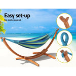 Gardeon Hammock Bed Outdoor Camping Timber Hammock Wooden Stand - Home & Garden > Hammocks
