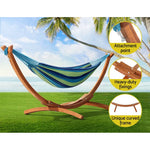 Gardeon Hammock Bed Outdoor Camping Timber Hammock Wooden Stand - Home & Garden > Hammocks