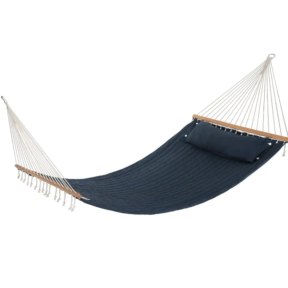 Gardeon Hammock Bed Outdoor Portable Hanging Chair Camping Blue - Home & Garden > Hammocks