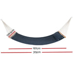 Gardeon Hammock Bed Outdoor Portable Hanging Chair Camping Blue - Home & Garden > Hammocks