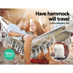 Gardeon Hammock Bed Rope Tassel Outdoor Hammocks Chair Camping - Furniture > Outdoor