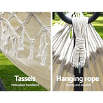 Gardeon Hammock Bed Rope Tassel Outdoor Hammocks Chair Camping - Furniture > Outdoor