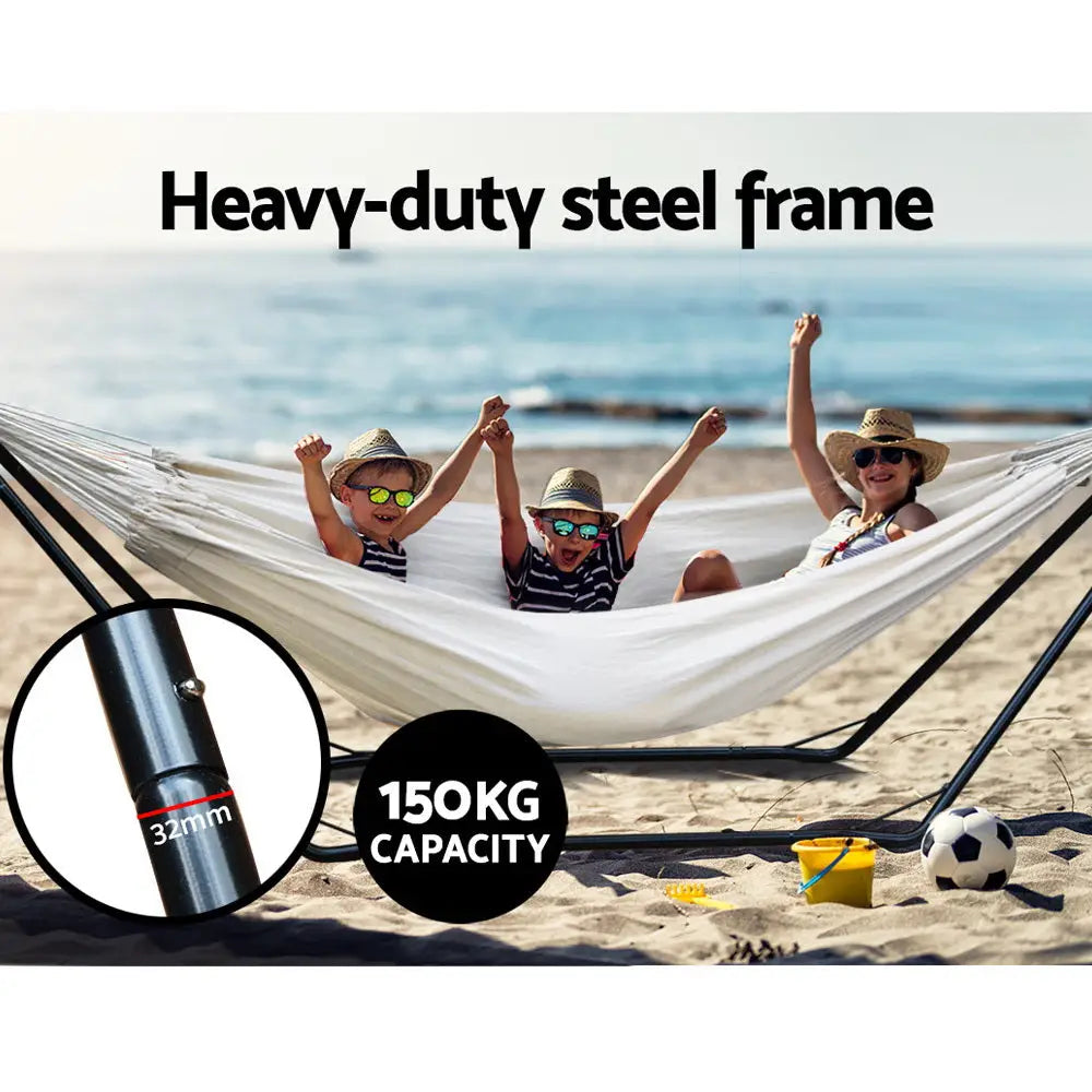 Gardeon Hammock Bed with Stand Outdoor Camping Hammocks Steel Frame - Furniture > Outdoor