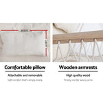 Gardeon Hammock Chair Hanging with Armrest Camping Hammocks Cream - Home & Garden > Hammocks
