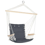 Gardeon Hammock Chair Hanging with Armrest Camping Hammocks Grey - Home & Garden > Hammocks