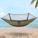 Gardeon Hammock Chair Metal Stand Outdoor Furniture Black - Home & Garden > Hammocks