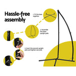 Gardeon Hammock Chair Nest Web Outdoor Swing with Steel Stand 100cm - Furniture > Outdoor