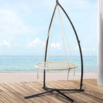 Gardeon Hammock Chair Nest Web Outdoor Swing with Steel Stand 100cm - Furniture > Outdoor