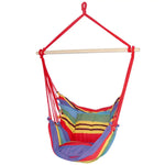 Gardeon Hammock Chair Outdoor Camping Hanging Hammocks Cushion Pillow Rainbow - Home & Garden > Hammocks